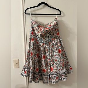 Anthropologie Forever That Girl Ruffled Tube Mini Dress